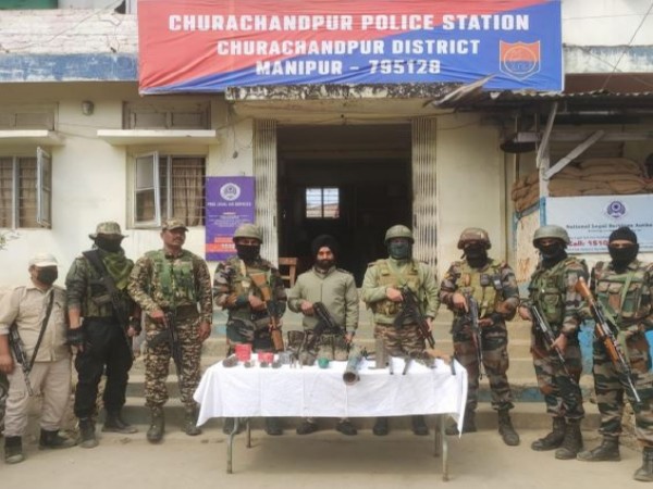 Surrendered weapons in Manipur ((Photo/Manipur Police)