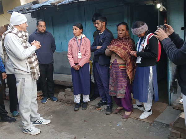 Uttarakhand CM Dhami takes feedback on govt schemes from locals of Hanol (Photo/ANI)