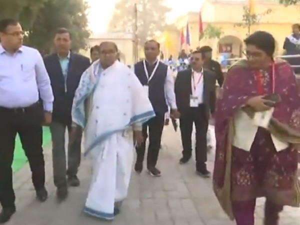 Uttar Pradesh Minister Gulab Devi visits the Government Jubilee Girls Inter College (Photo/ANI)