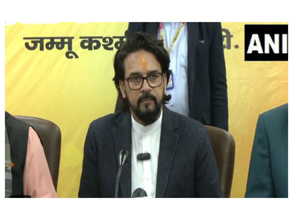  BJP MP Anurag Thakur addresses a press conference on Budget 2025-26 in Jammu and Kashmir. (Photo/ANI)