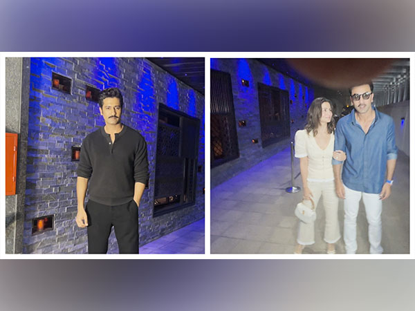 Actors Ranbir Kapoor, Alia Bhatt and Vicky Kaushal (Image source: ANI)