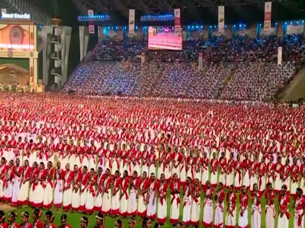 Visuals of ‘Jhumuir Binondini’ event in Assam's Guwahati.  (Photo/ANI) 