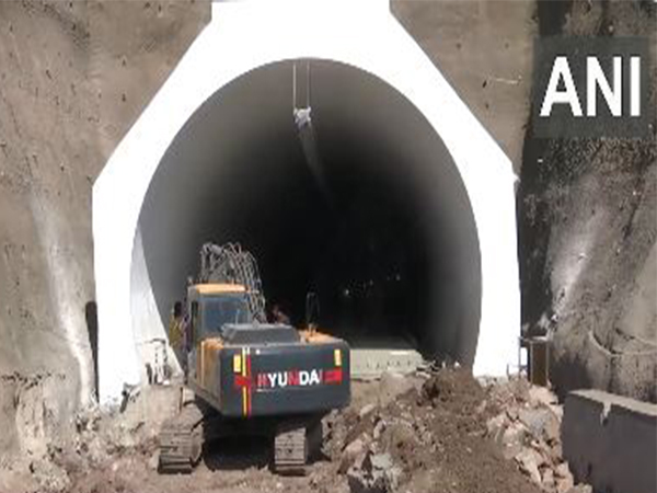 Construction work for National Highway 144A underway. (Photo/ANI)