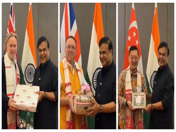 Ambassadors of Australia, UK, Singapore meeting Assam CM Sarma (Photo/ X@himantabiswa)
