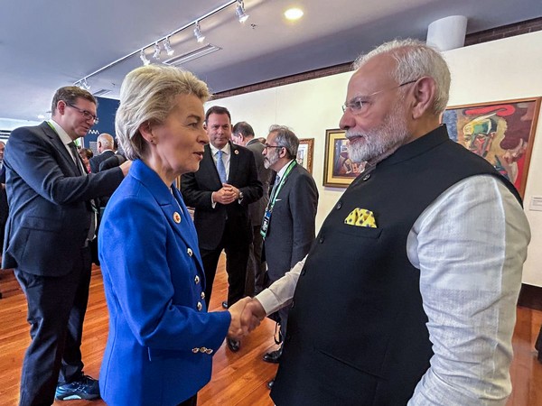Prime Minister Narendra Modi with European Commission President Ursula von der Leyen. (File Photo/ANI)