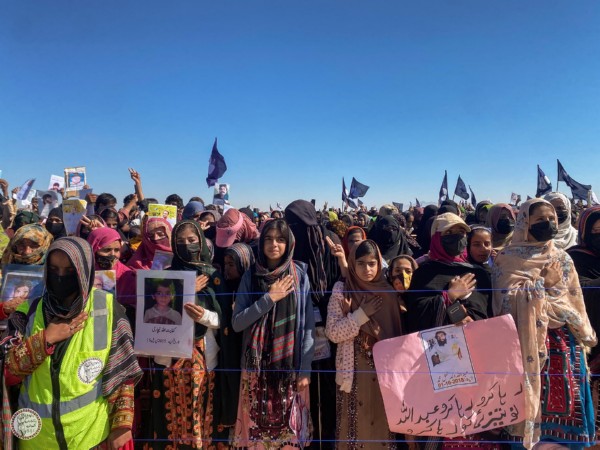 Baloch people protesting amid rising cases of targeted killings (File Photo/ X@BalochYakjehtiC)
