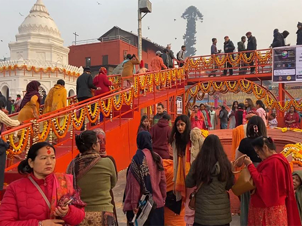 Devotees offering prayers in Nepal (Photo/ANI)