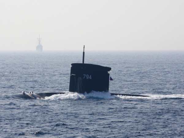 File photo of a submarine surfacing during a navy exercise in Kaohsiung in Taiwan (Photo/Reuters)