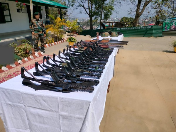 Security forces facilitated the surrender of 48 weapons in Manipur.(Photo/@Spearcorps)