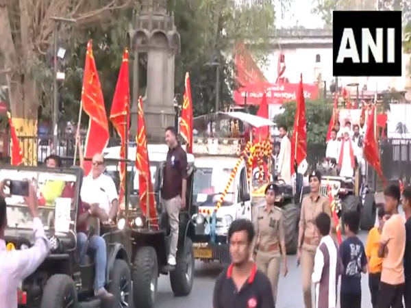  Devotees hold grand 6.25 km long Nagar Shobha Yatra of Goddess Bhadrakali (Photo/ANI)