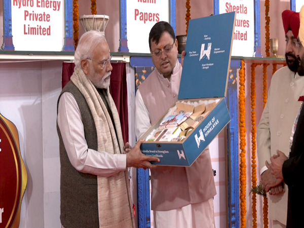 PM Narendra Modi with Uttrakhand CM Pushkar Singh Dhami. (Photo ANI)