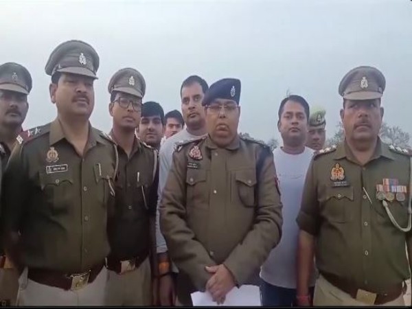 Greater Noida ADCP Ashok Kumar addressing the media after the encounter. (Photo/ANI)