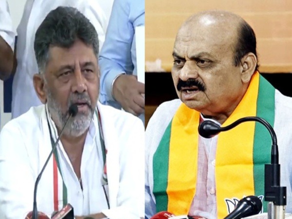Karnataka Deputy Chief Minister DK Shivakumar and Former Karnataka Chief Minister Basavaraj Bommai (Photo/ANI)