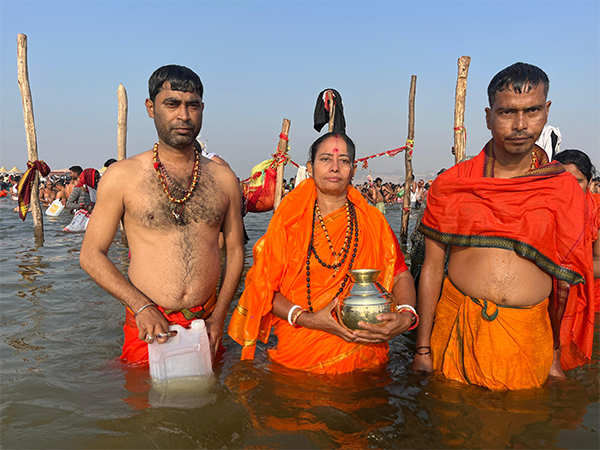 Tripura MLA Antara Sarkar in Kamalasagar lake (Photo/ANI)