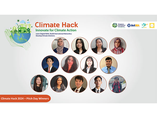 Three teams, comprising 13 youths from five countries, emerged as winners at the Climate Hack 2024 Pitch Day event on 22 February 2025.