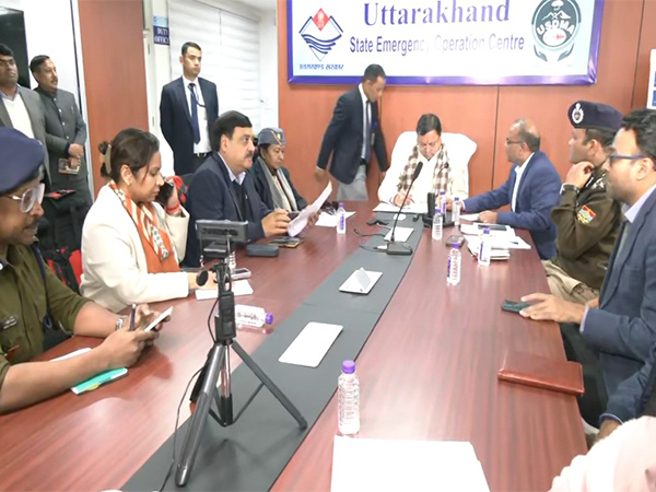 Uttarakhand Chief Minister Pushkar Singh Dhami at the Disaster Control room in Dehradun (Photo/ANI)