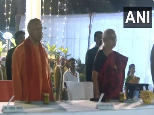 UP CM Adityanath attends dinner hosted by Governor Anandiben Patel (Photo/ANI)