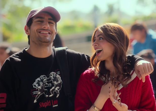 Ibrahim Ali Khan, Khushi Kapoor in a still from 'Nadaaniyan' trailer (Photo/Instagram/@karanjohar)