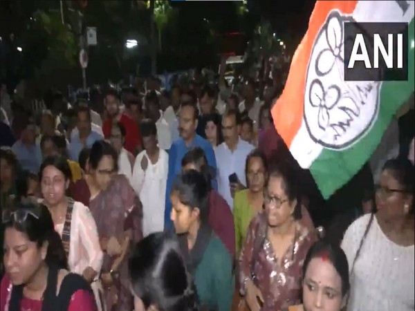 Visuals from the protest (Photo/ANI)