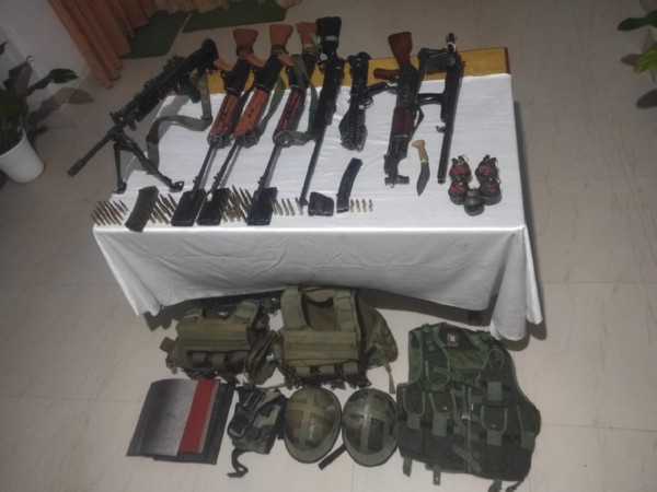 Security forces recovered ams, ammunition, and explosives in Manipur(Photo/@manipur_police)