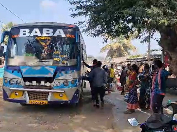 Bus service begins in insurgency-hit Pamed village of Chhattisgarh (Photo/ANI)