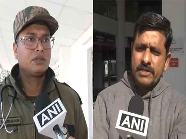 Major Amit Kumar Mishra and PRO of AIIMS Rishikesh, Sandeep Singh (Photo/ANI)