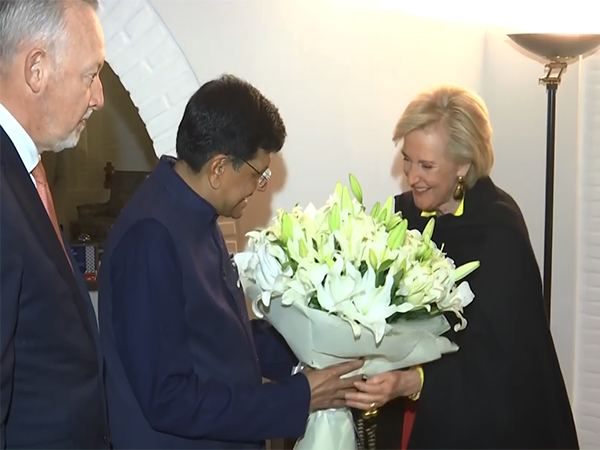  Union Minister of Commerce and Industry, Piyush Goyal with  Princess Astrid of Belgium (Image/ANI)