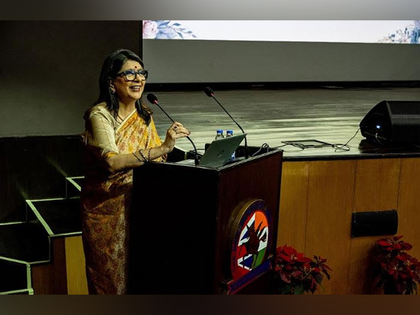Vanita Uppal OBE, Director of The British School New Delhi, giving her opening remarks during the welcome address for the conference