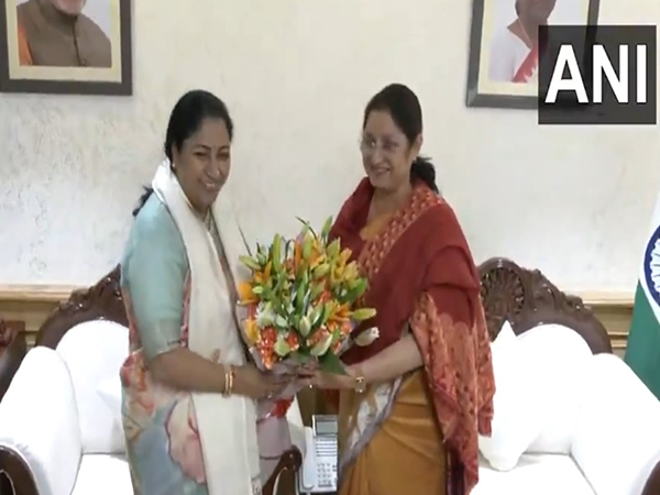Union Minister Annpurna Devi meets Delhi CM Rekha Gupta (Photo/ANI)