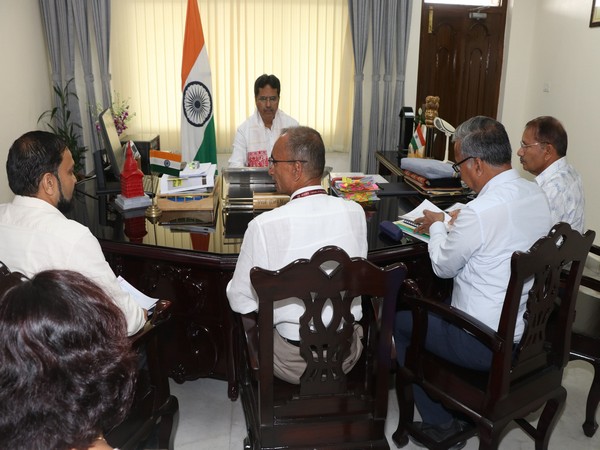 Tripura CM Manik Saha with Northeast Frontier Railway (NFR) delegation (Photo/ANI)