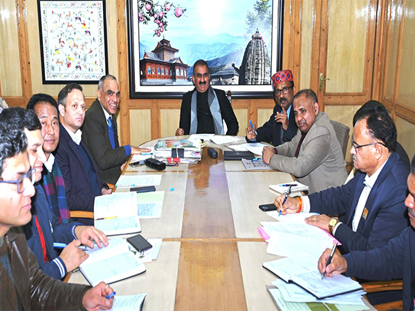 Chief Minister Sukhvinder Singh Sukhu at the review meet. (Photo/ANI)