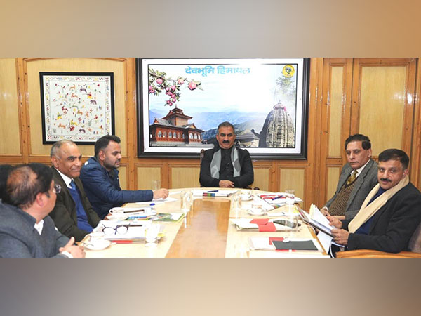 Himachal Pradesh Chief Minister Sukhvinder Singh Sukhu during meeting (Photo/ANI) 