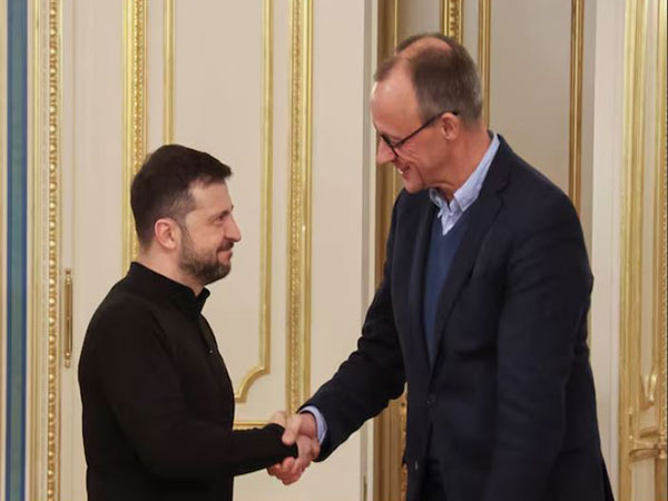 Ukraine's President Volodymyr Zelenskyy and German Friedrich Merz of the Christian Democratic Union party (CDU) (File Image/Reuters)