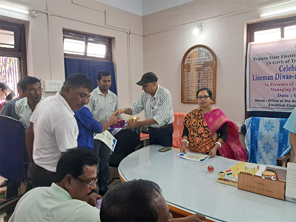 TSECL observes Lineman Day emphasizing safety and recognizing workers' contributions (Photo/ANI)