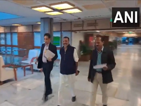Committee's chairman Nishikant Dubey arrived for meeting (Photo/ANI)