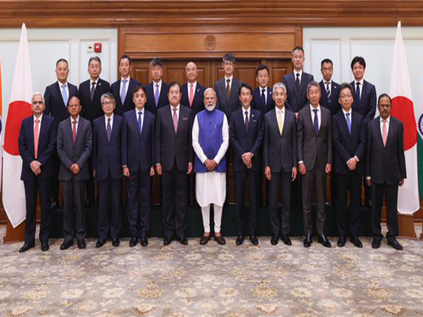 PM Modi with Japanese delegation (Image/ANI)