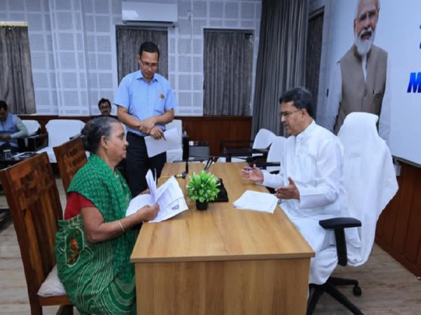 Tripura CM Manik Saha holds 'Mukhyamantri Samipeshu' session to address citizens' issues (Photo/ANI)