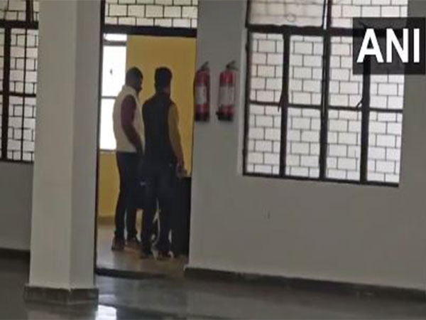 Visuals from the Police Station in Kaushambi where BKI terrorist has been kept. (Photo/ANI)