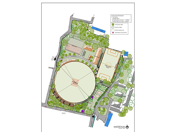 Layout plan of cricket stadium in Kottayam (Photo: KCA)