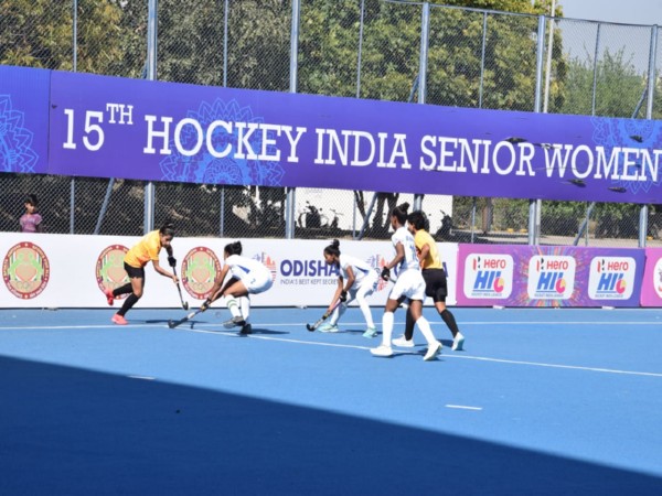 Hockey Bengal in action against Madhya Pradesh. (Photo- HI Media)