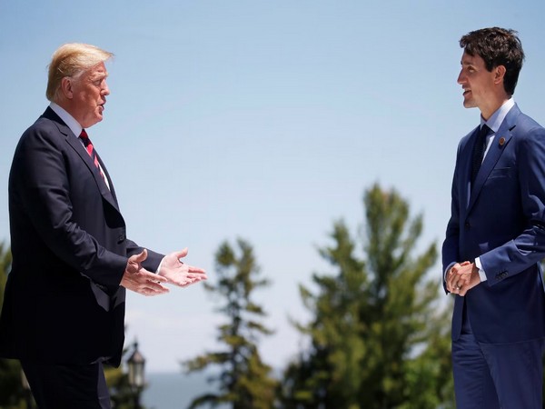 US President Donald Trump and Canadian Prime Minister Justin Trudeau (Image/ANI)