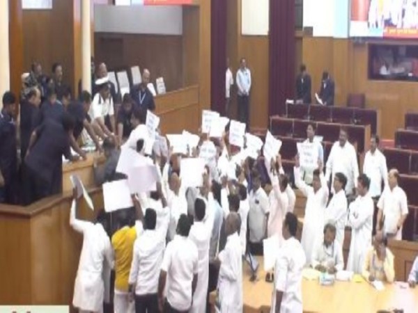 BJD and Congress MLAs created a ruckus in the Assembly.(Photo/Odisha Assembly)