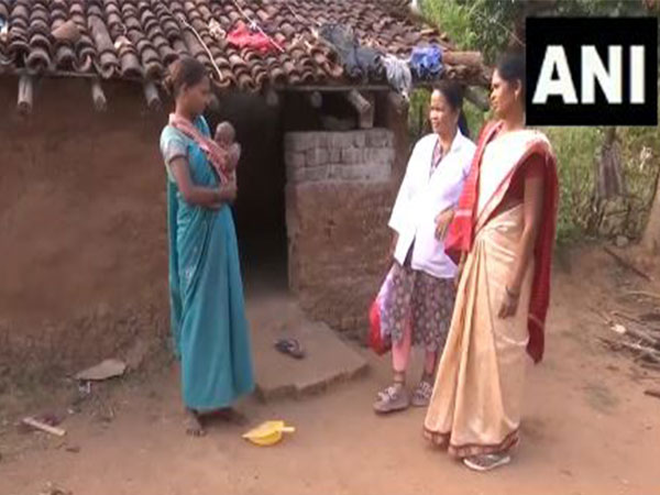 Visuals from Shankar Nagar in Behrakhar village of Jashpur district. (Photo/ANI)