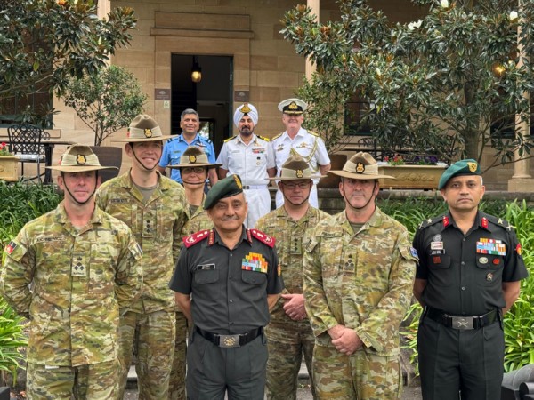 CDS General Anil Chauhan at Victoria Barracks in Melbourne. (Photo: @HQ_IDS_India/X)