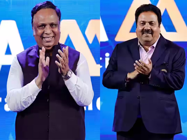 Ashish Shelar and Rajeev Shukla. (Photo- BCCI)