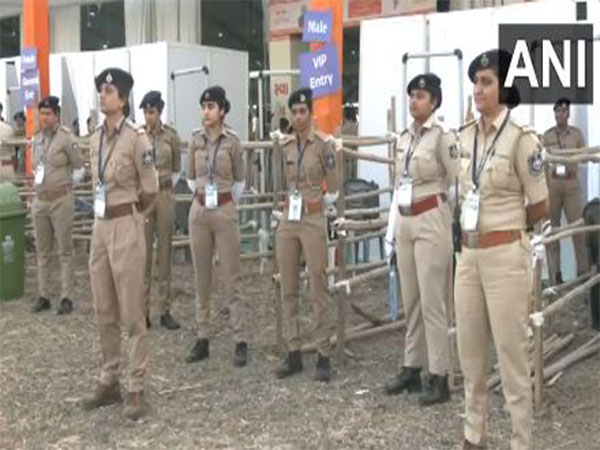 Women police officials take charge of the security arrangements (Photo/ANI)  