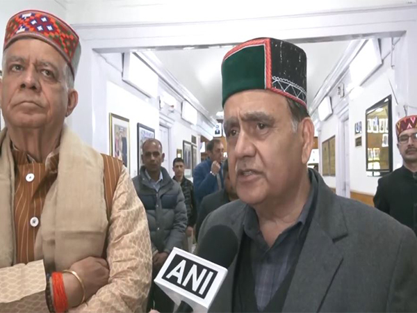 Uttar Pradesh speaker Satish Mahana and Himachal Pradesh speaker Kuldeep Pathania (Photo/ANI) 