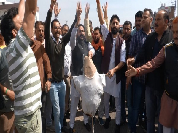 Hindu organisations protest in Kathua over target killing of three people (Photo: ANI)