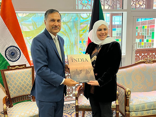 Ambassador Adarsh Swaika meets Kuwait's Finance Minister Noura Sulaiman Al-Fassam (Photo/X@indembkwt)