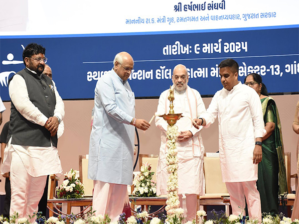 Union Home Minister Amit Shah lays foundation stone of Rs 316.82 crore Para High-Performance Center in Gandhinagar (Photo: Gujarat CMO)